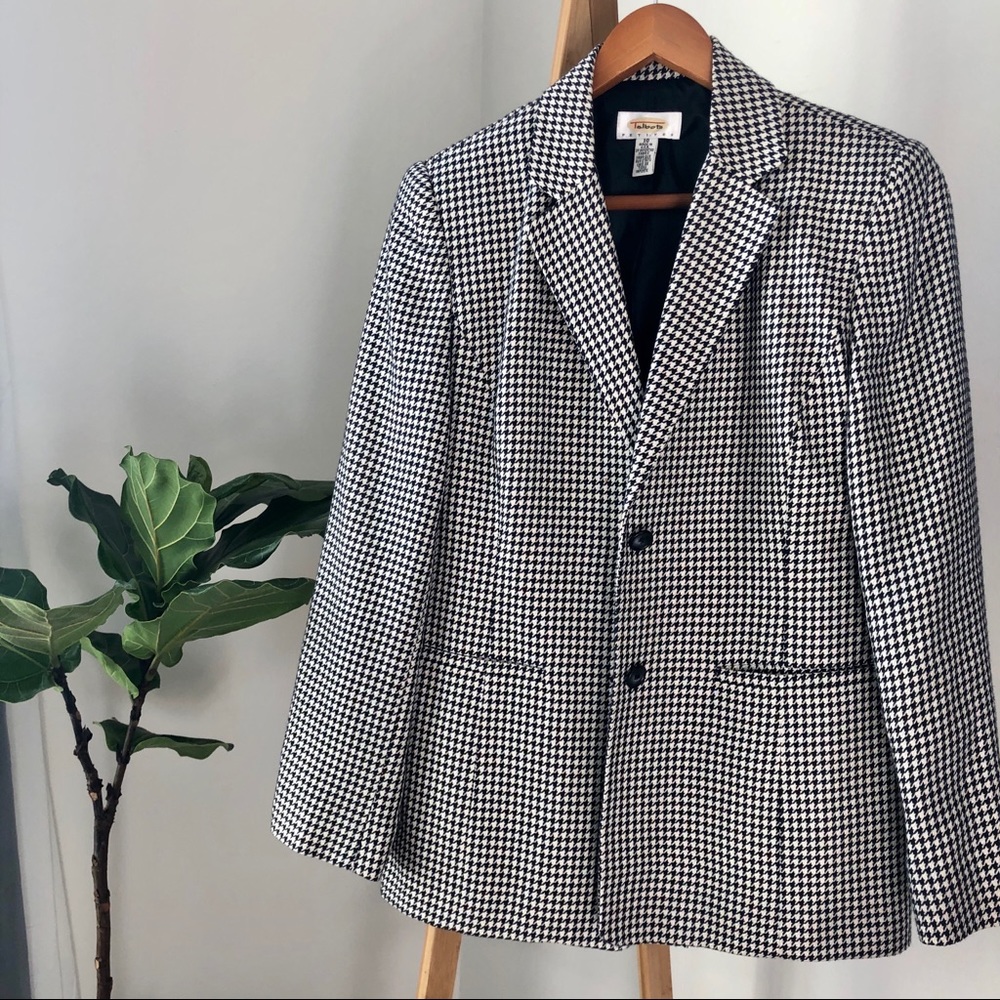 Houndstooth Navy&White Talbots Blazer